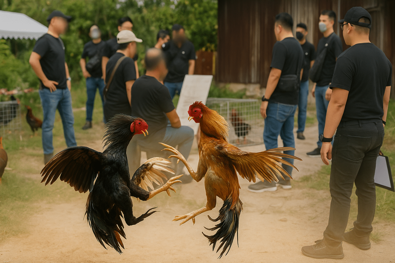 Tiga lelaki ditahan kerana sabung ayam di Penampang